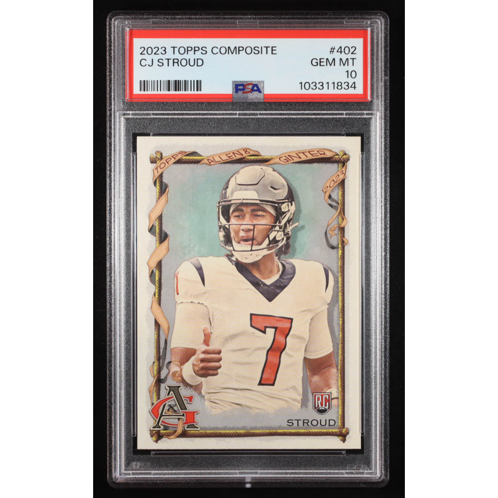 CJ Stroud 2023 Topps Composite A&G #402 RC (PSA 10) at PristineAuction.com