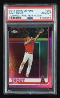 Mike Trout 2019 Topps Chrome Pink Refractors #200 (PSA 10) at PristineAuction.com