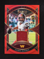 Jayden Daniels 2024 Select Rookie Swatches Prizm Red #20 RC at PristineAuction.com