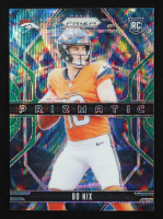 Bo Nix 2024 Panini Prizm Prizmatic Prizms Green Wave #11 RC at PristineAuction.com