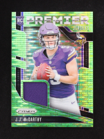 J.J. McCarthy 2024 Panini Prizm Premier Jerseys Neon Green Pulsar #8 RC at PristineAuction.com
