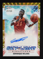 Dominique Wilkins 2024-25 Topps Chrome Sky-Light Signatures Gold Geometric Refractors #SLSDW #28/50 at PristineAuction.com