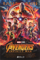 Chadwick Boseman, Tom Holland, Chris Pratt | "Avengers Infinity War" 27x40 Movie Poster Cast-Signed By (14) (Beckett) at PristineAuction.com