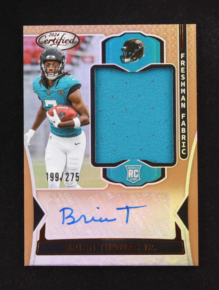 Brian Thomas Jr. 2024 Certified Freshman Fabric Mirror Signatures Bronze #3 #199/275 RC