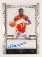 Dominique Wilkins 2023 Leaf Trinity Clear Autographs Holo Silver #CADW1 #1/15 at PristineAuction.com