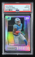 Jahmyr Gibbs 2023 Panini Prizm Prizm Flashback Rookie Prizms Silver #7 RC (PSA 10) at PristineAuction.com