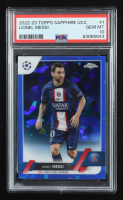 Lionel Messi 2022-23 Topps Chrome Sapphire UEFA Club Competitions #1 (PSA 10) at PristineAuction.com