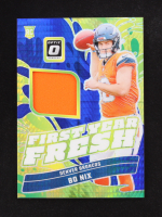 Bo Nix 2024 Donruss Optic First Year Fresh Jerseys Blue Hyper #5 RC at PristineAuction.com
