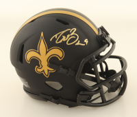 Drew Brees Signed Saints Eclipse Alternate Speed Mini Helmet (Fanatics) at PristineAuction.com