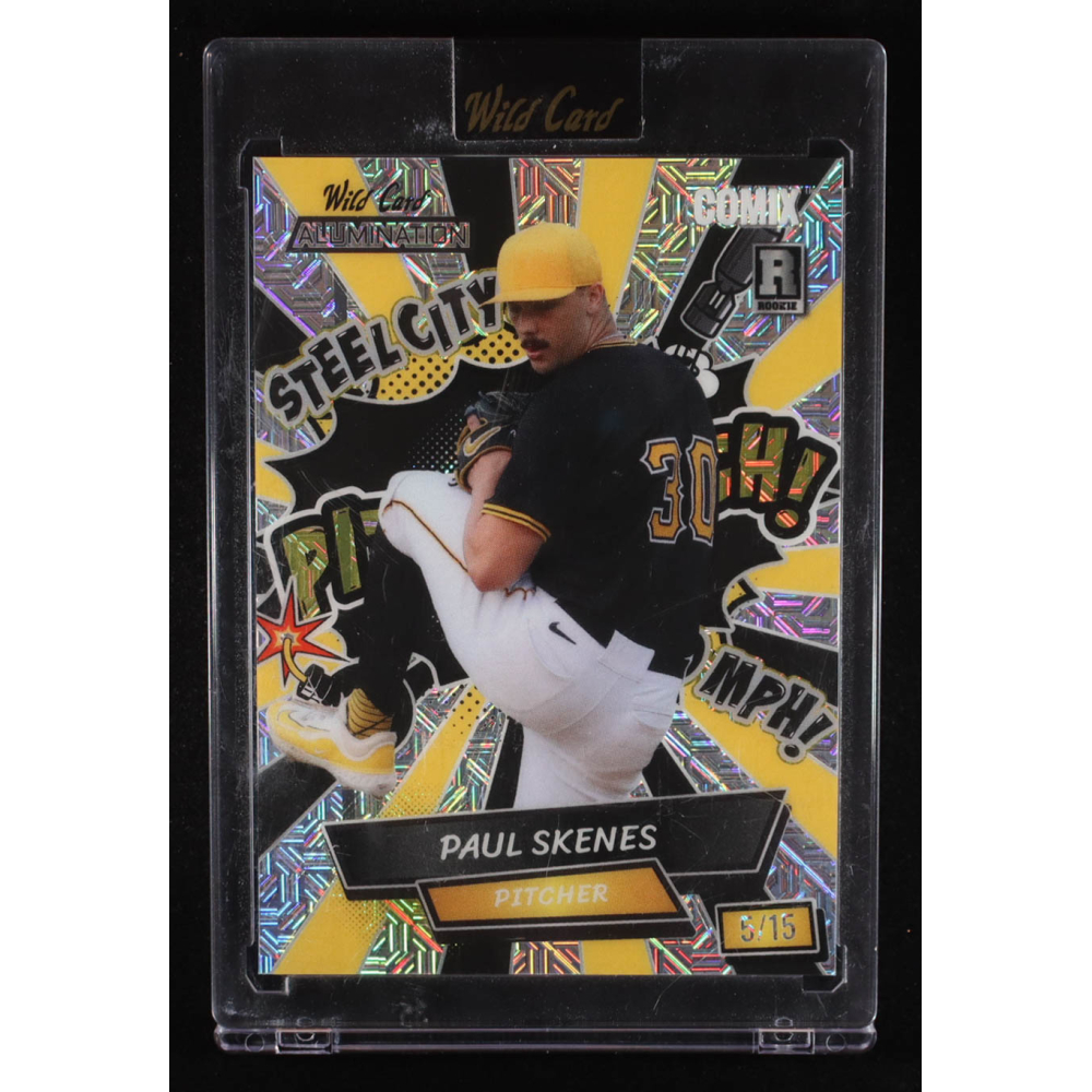 Paul Skenes 2024 Wild Card Alumination Comix #1 Pittsburgh! Mosaic #ACBPPS3 #5/15 RC at PristineAuction.com