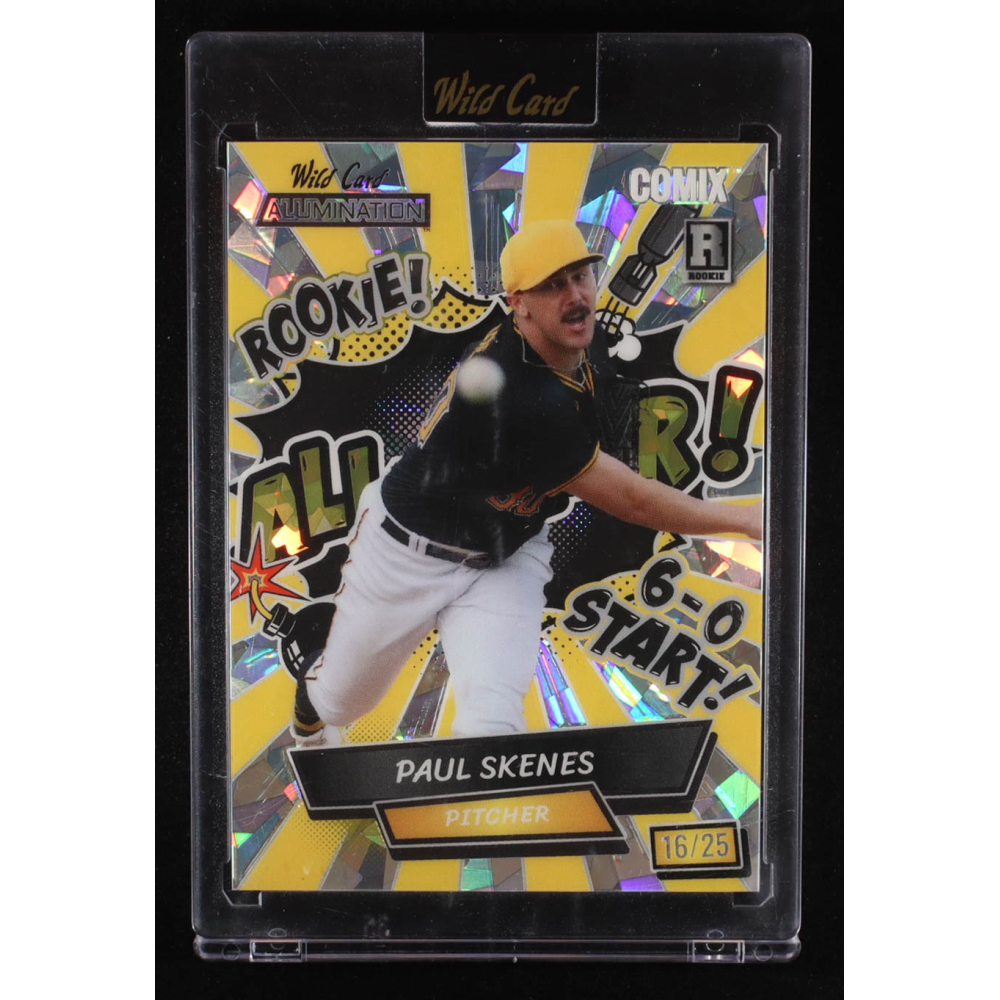 Paul Skenes 2024 Wild Card Alumination Comix All-Star! Crystal Silver #ACBAPS4 #16/25 RC at PristineAuction.com