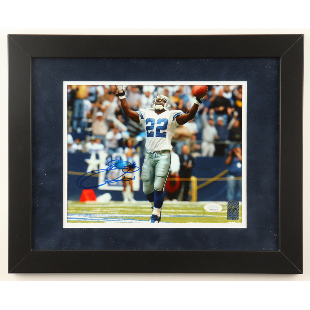 Emmitt Smith Signed Cowboys Custom Framed Photo Display (JSA) at PristineAuction.com