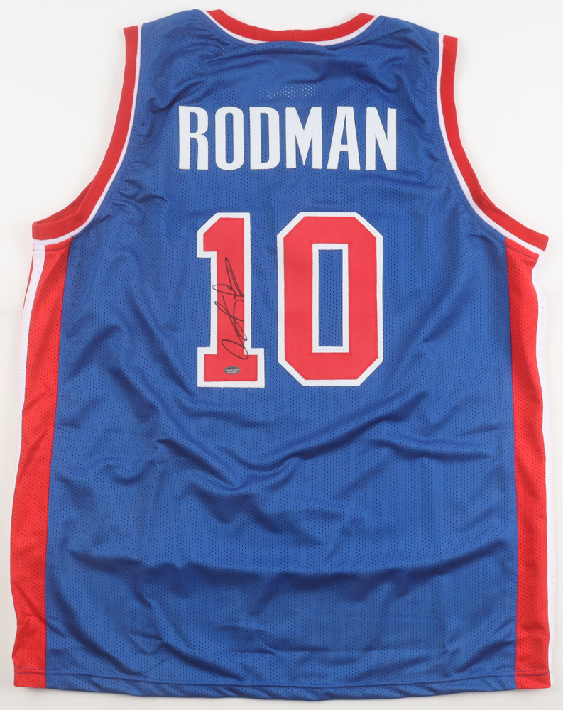 Dennis Rodman Signed Jersey (Schwartz) at PristineAuction.com Dennis Rodman Signed Jersey (Schwartz) at PristineAuction.com