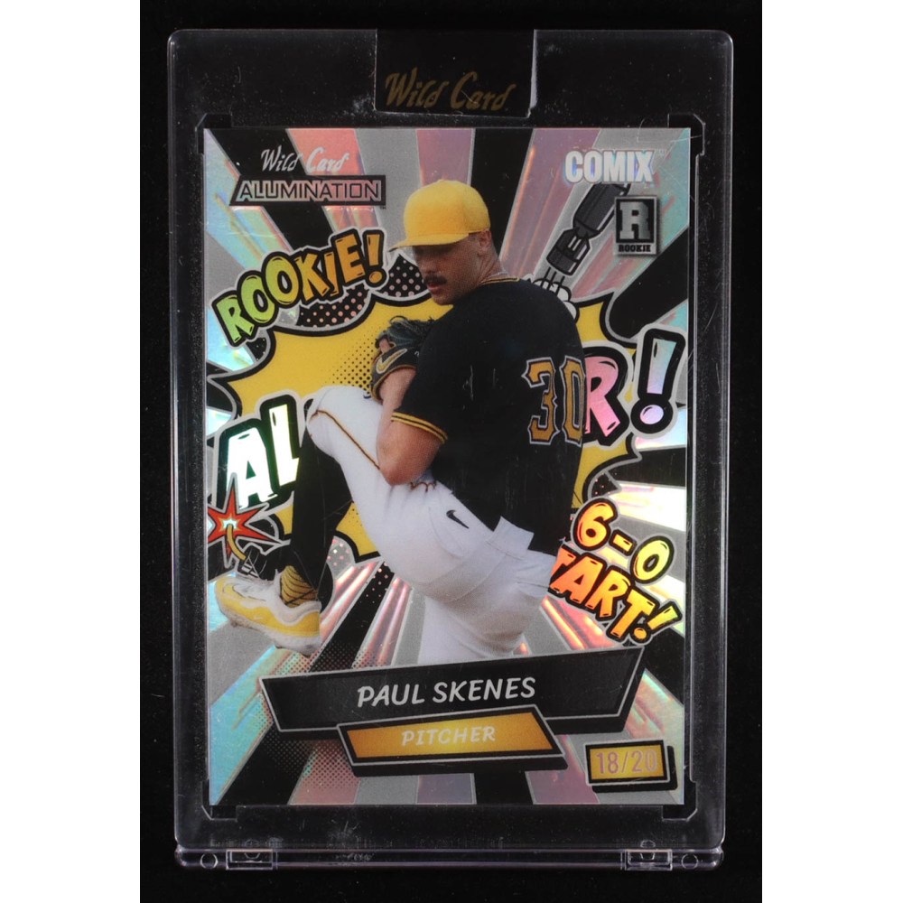 Paul Skenes 2024 Wild Card Alumination Comix All-Star! Silver Holo #ACYAPS3 #18/20 RC at PristineAuction.com