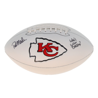 Patrick Mahomes Sr. Signed Chiefs Logo Football Inscribed "Who's Your Daddy?" (Schwartz) at PristineAuction.com