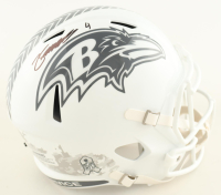Zay Flowers Signed Ravens Full-Size Salute to Service Alternate Speed Helmet (Beckett) at PristineAuction.com