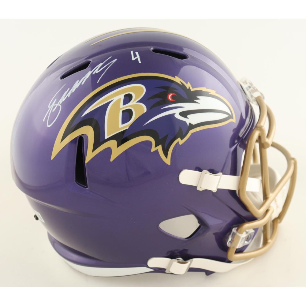 Zay Flowers Signed Ravens Full-Size Speed Helmet (Beckett) at PristineAuction.com
