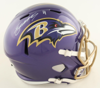 Zay Flowers Signed Ravens Full-Size Speed Helmet (Beckett) at PristineAuction.com