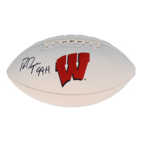 Ron Dayne Signed Wisconsin Badgers Logo Football Inscribed "99H" (Schwartz) at PristineAuction.com
