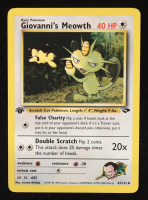 Giovanni's Meowth 2000 Pokemon Gym Challenge 1st Edition #43 at PristineAuction.com
