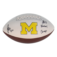 Jaylen Harrell Signed Michigan Wolverines Logo Football Inscribed "2023 National Champs" (Schwartz) at PristineAuction.com