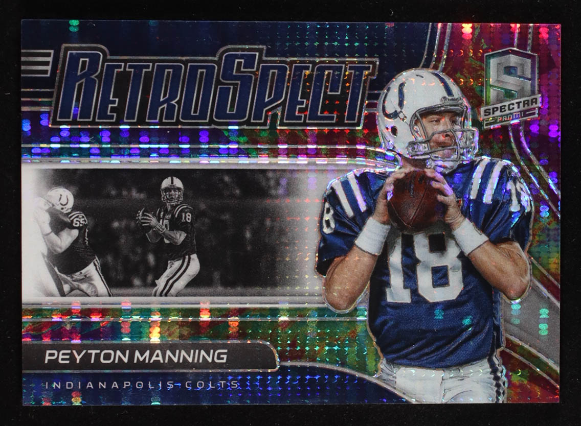 Peyton Manning 2021 Panini Spectra RetroSpect Celestial #7 #81/99 at PristineAuction.com Peyton Manning 2021 Panini Spectra RetroSpect Celestial #7 #81/99 at PristineAuction.com