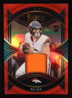 Bo Nix 2024 Select Rookie Swatches Prizm Red #19 RC at PristineAuction.com