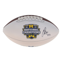 Jaylen Harrell Signed Michigan Wolverines 2023 National Champions Logo Football (Schwartz) at PristineAuction.com