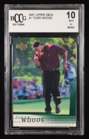 Tiger Woods 2001 Upper Deck #1 RC (BCCG 10) at PristineAuction.com