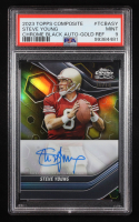 Steve Young 2023 Topps Composite Chrome Black Autographs Gold Refractors #TCBASY #10/10 (PSA 9) at PristineAuction.com