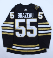 Justin Brazeau Signed Bruins Adidas Authentic Jersey Inscribed "1st NHL Game + Goal 2-19-24" (Brazeau) at PristineAuction.com