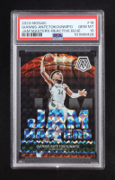 Giannis Antetokounmpo 2023-24 Panini Mosaic Jam Masters Mosaic Reactive Blue #18 #84/99 (PSA 10) at PristineAuction.com