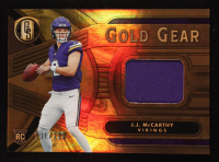 JJ McCarthy 2024 Panini Gold Standard Gold Gear #9 RC #31/299 at PristineAuction.com