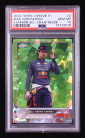 Max Verstappen 2022 Topps Chrome Sapphire Formula 1 Chartreuse Refractors #2 #146/199 (PSA 10) at PristineAuction.com