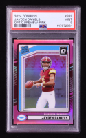 Jayden Daniels 2024 Donruss Optic Rated Rookies Preview Pink #389 RC (PSA 9) at PristineAuction.com