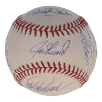 2009 Yankees | 2009 World Series Logo Baseball Team-Signed by (9) with Derek Jeter, Alex Rodriguez, Mariano Rivera (Steiner & MLB) at PristineAuction.com