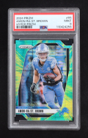 Amon-Ra St. Brown 2024 Panini Prizm Prizms Hyper #95 #177/180 (PSA 9) at PristineAuction.com