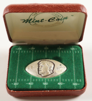 Troy Aikman LE The Highland Mint 1 Troy Oz .999 Fine Silver Commemorative Football Bullion Round at PristineAuction.com