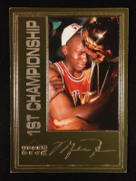 Michael Jordan 1996 Upper Deck Collectibles 22KT Gold / 1st Championship #5356/10,000 at PristineAuction.com