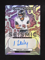 Isaiah Likely 2024 Panini Obsidian Seismic Signatures Silver #18 #26/99 at PristineAuction.com
