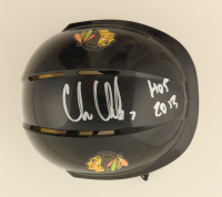 Chris Chelios Signed Blackhawks Mini Helmet Inscribed "HOF 2013" (Schwartz) at PristineAuction.com