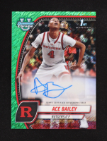 Ace Bailey 2024-25 Bowman Chrome University Prospect Autographs Green Shimmer Refractors #1 RC at PristineAuction.com