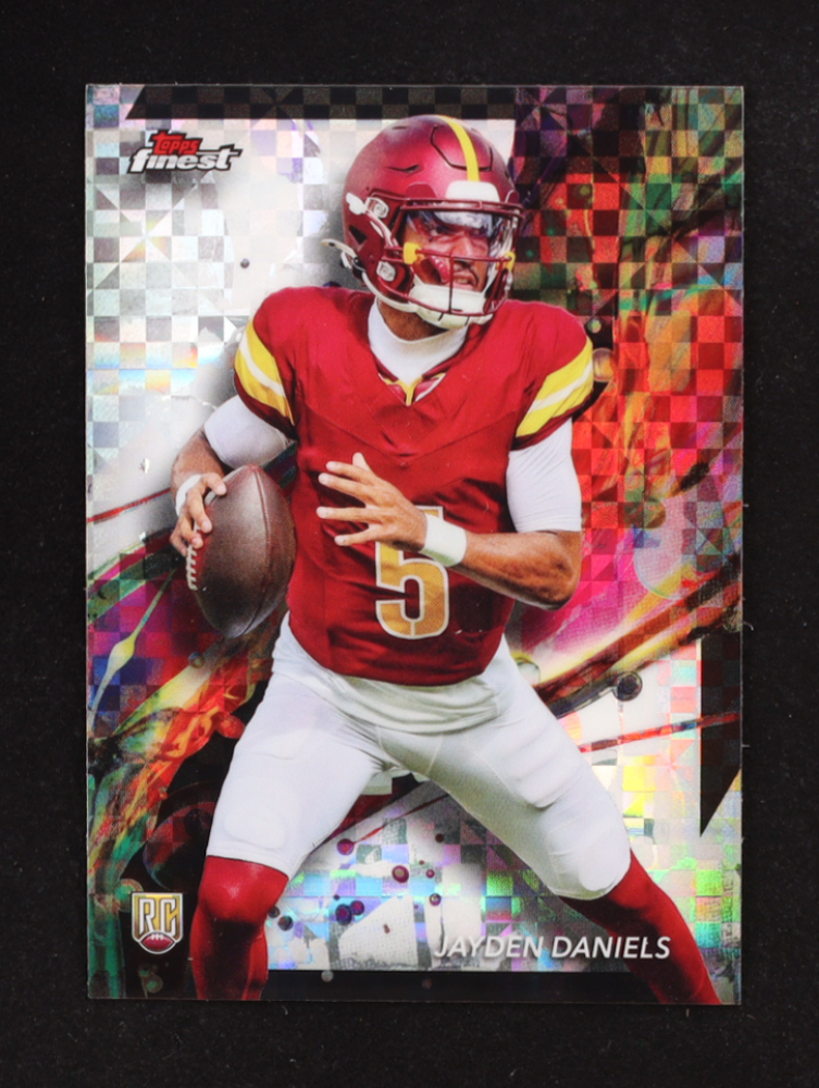 Jayden Daniels 2024 Finest Checkerbaord Refractors #67 RC