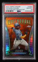 Jackson Chourio 2024 Topps Chrome Youthquake Orange Refractors #YQ61 #10/25 RC (PSA 10) at PristineAuction.com