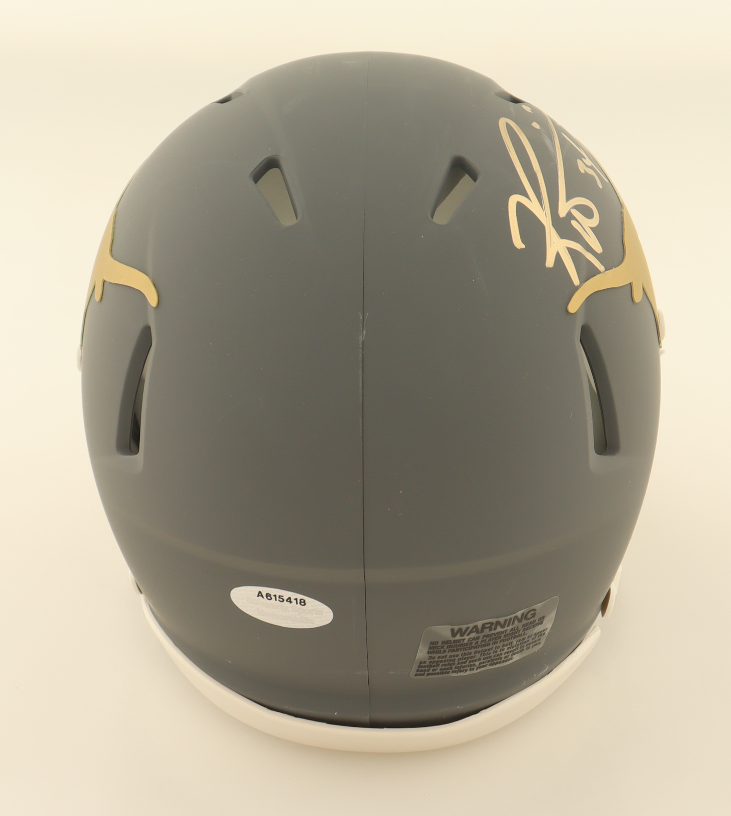 Ricky Williams Signed Texas Longhorns Slate Alternate Speed Mini Helmet (Beckett) at PristineAuction.com Ricky Williams Signed Texas Longhorns Slate Alternate Speed Mini Helmet (Beckett) at PristineAuction.com