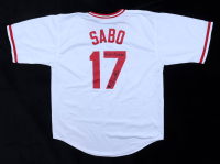Chris Sabo Signed Jersey Inscribed "90 WS Champs" (Authentic Ink) at PristineAuction.com