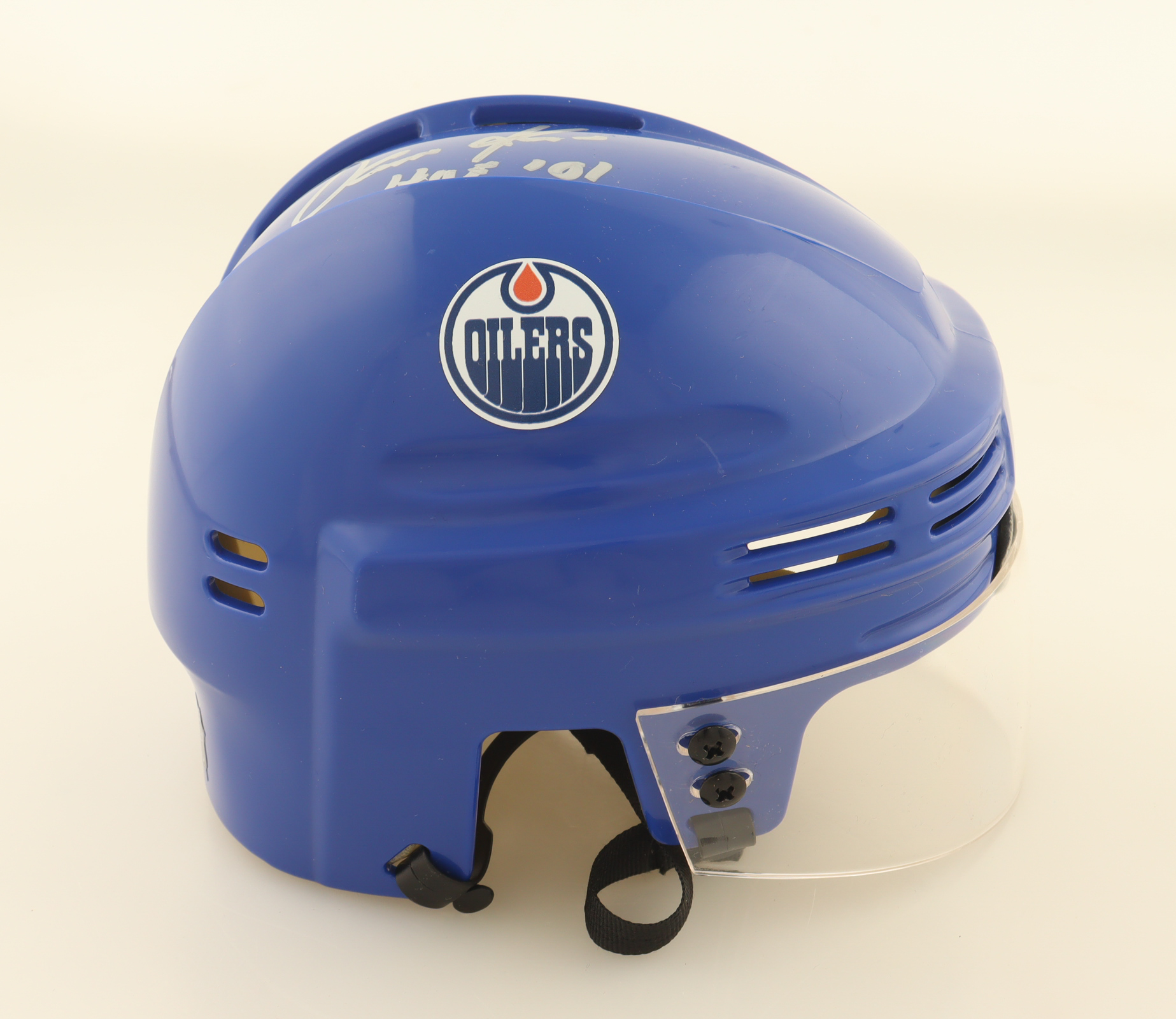 Jari Kurri Signed Oilers Mini Helmet Inscribed "HOF '01" (Schwartz) at PristineAuction.com Jari Kurri Signed Oilers Mini Helmet Inscribed "HOF '01" (Schwartz) at PristineAuction.com