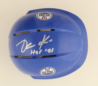 Jari Kurri Signed Oilers Mini Helmet Inscribed "HOF '01" (Schwartz) at PristineAuction.com