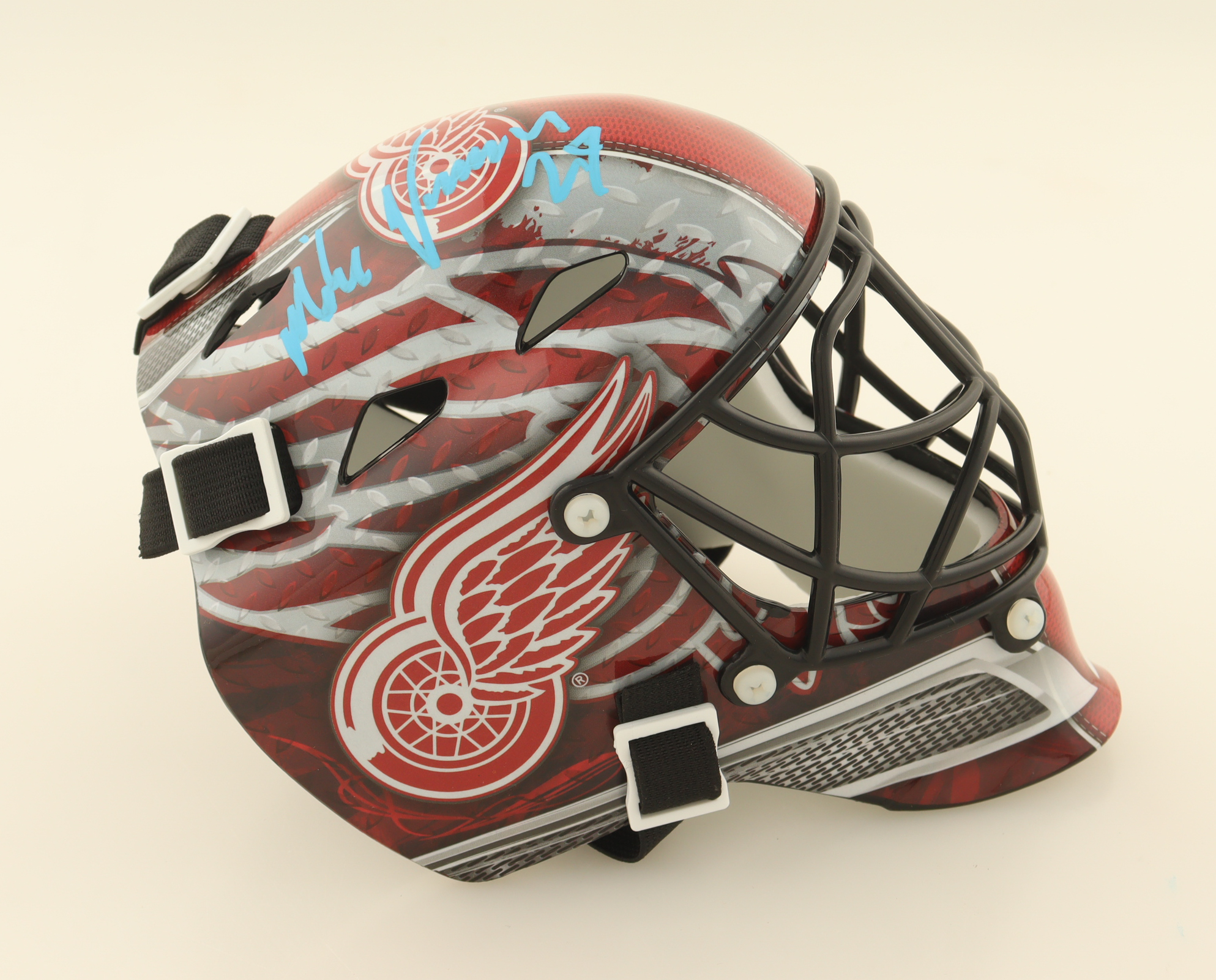 Mike Vernon Signed Red Wings Mini Goalie Mask (Schwartz) at PristineAuction.com Mike Vernon Signed Red Wings Mini Goalie Mask (Schwartz) at PristineAuction.com