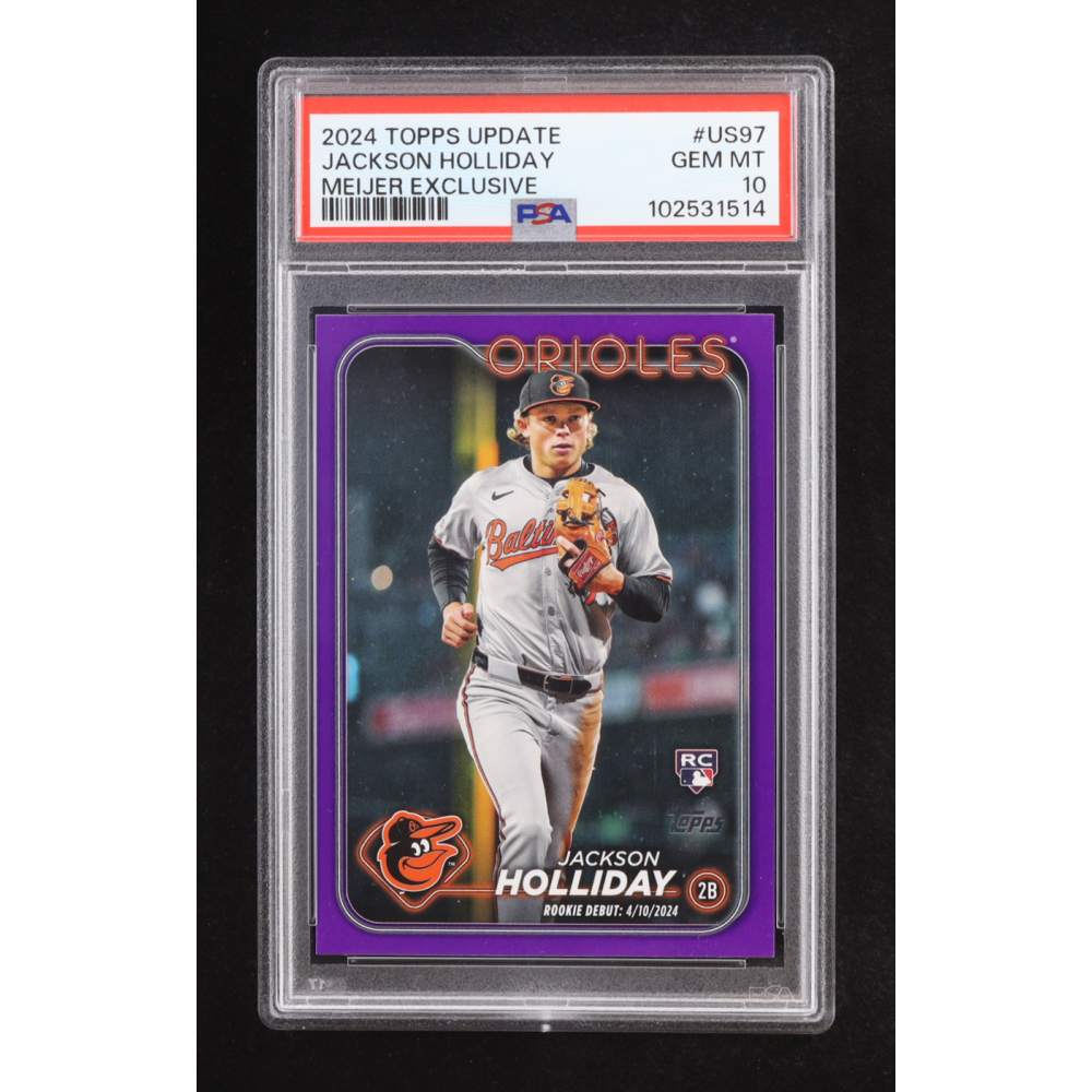 Jackson Holliday 2024 Topps Update Meijer Exclusive #US97 RC (PSA 10) at PristineAuction.com